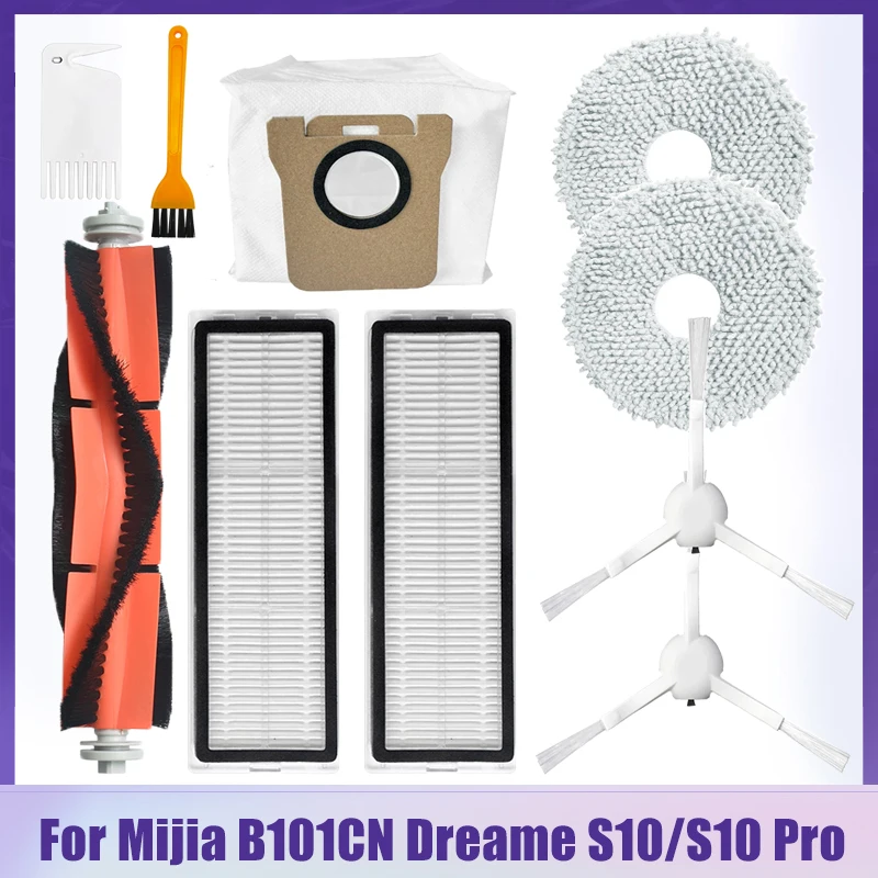 الجانب/الرئيسي فرشاة الغبار حقيبة ممسحة القماش Hepa تصفية استبدال ل شاومي Mijia B101CN دريمي S10/S10 برو مكنسة كهربائية قطع الغيار