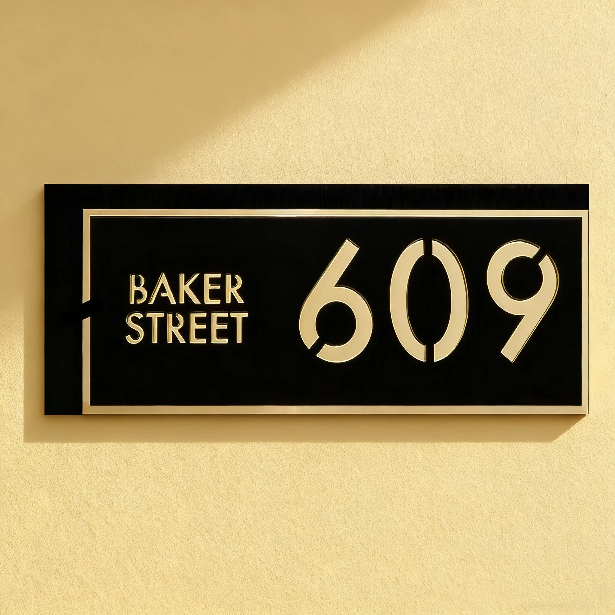 

Personalized House Sign Outdoor 3D Laser Cut Door Sign Acrylic House Number Plate Outdoor Street Sign Decor Door Plate with name