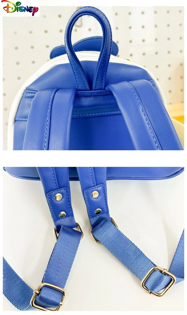 Disney Fashion High Quality PU Large Capacity Backpack Student Cute Cartoon Stitch Versatile Backpack