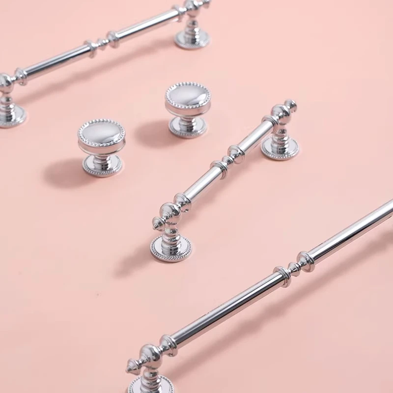

Bright Silver European Style Furniture Handles and Knobs Pull Kitchen Cupboard Wardrobe Dresser Shoe Box Drawer Cabinet Bar Knob