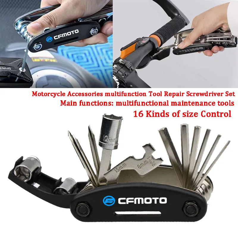 For CFMOTO 400NK 650NK 150NK 250NK 400GT 800MT 650MT CF500 CLX700 CL Motorcycle CNC Tool Repair Screwdriver Set & Helmet lock