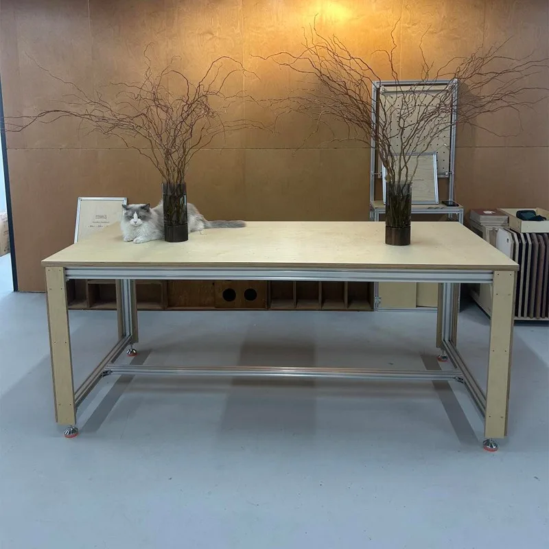 الألومنيوم الشخصي المحيط مجلس البتولا طاولة كمبيوتر مكتبية قابلة للإزالة بسيطة الحديثة #3