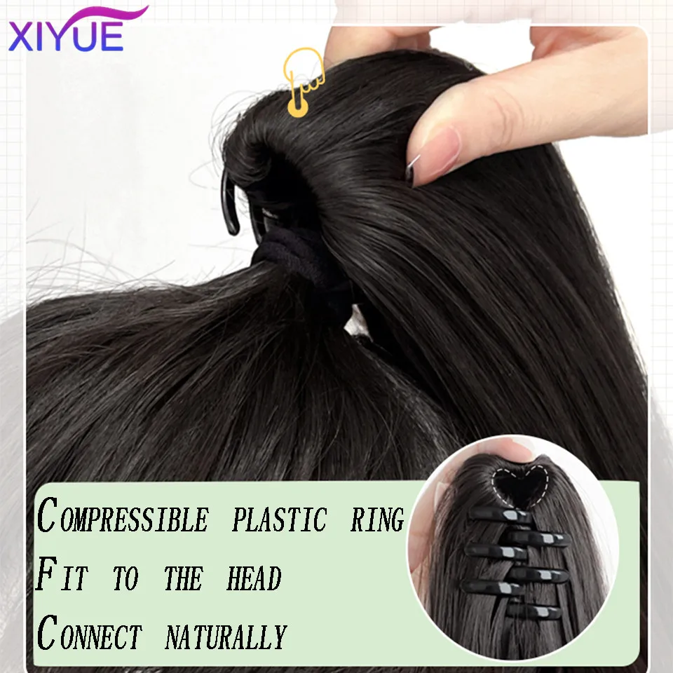 XIYUE Wig female ponytail grab clip style hip-hop colorful high ponytail natural forcing fake ponytail female braid