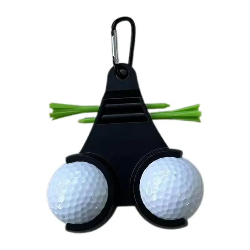 Golf Ball Holder Funny Golf Gifts for Men Double Ball Clamp Design Golf Ball Holder Golf Holder With Buckle Golf Accessories