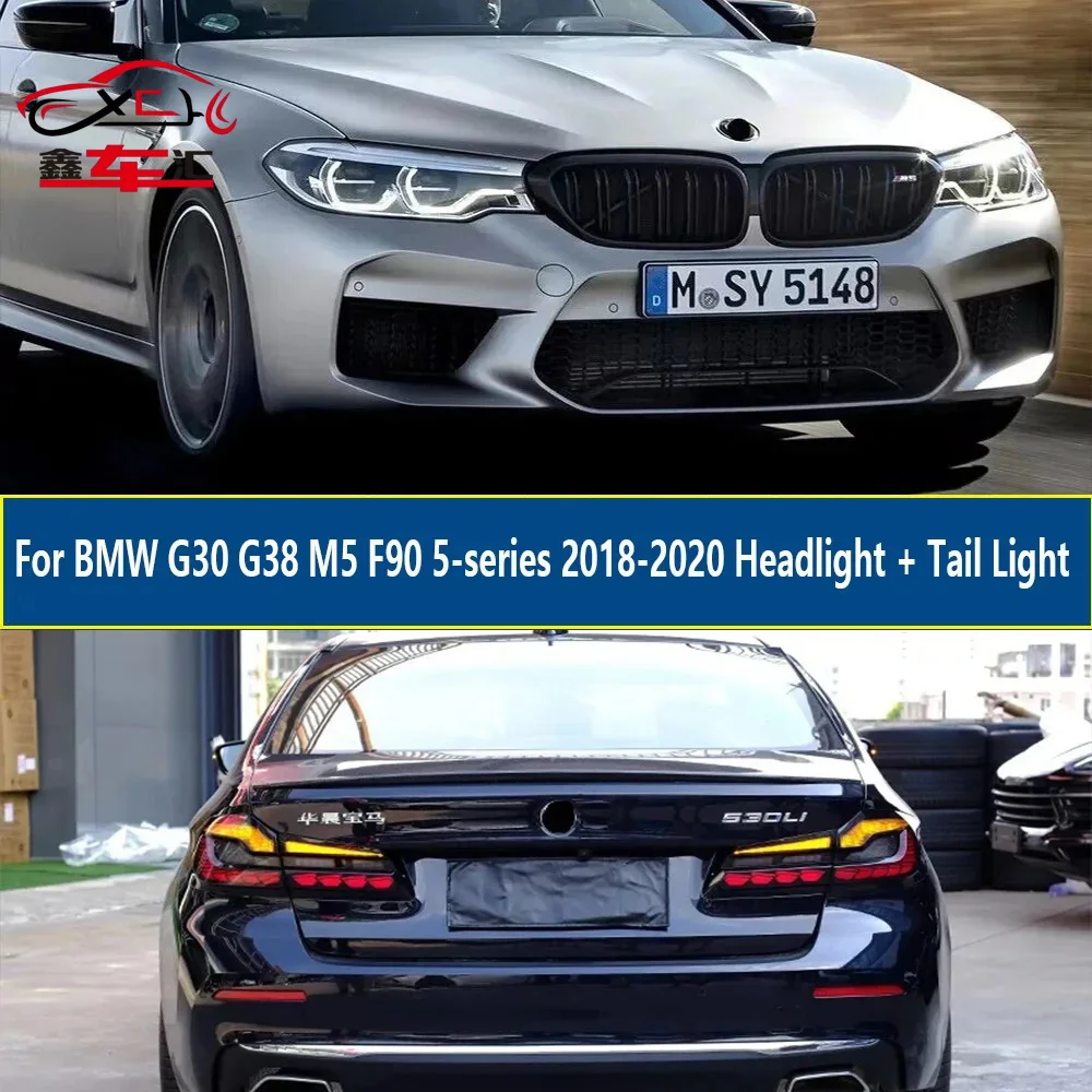 

Car Accessories For BMW G30 G38 M5 F90 5-series 2017-2020 AFS Headlight + Tail Light LED Lamp DRL Signal Plug And Play Daytime