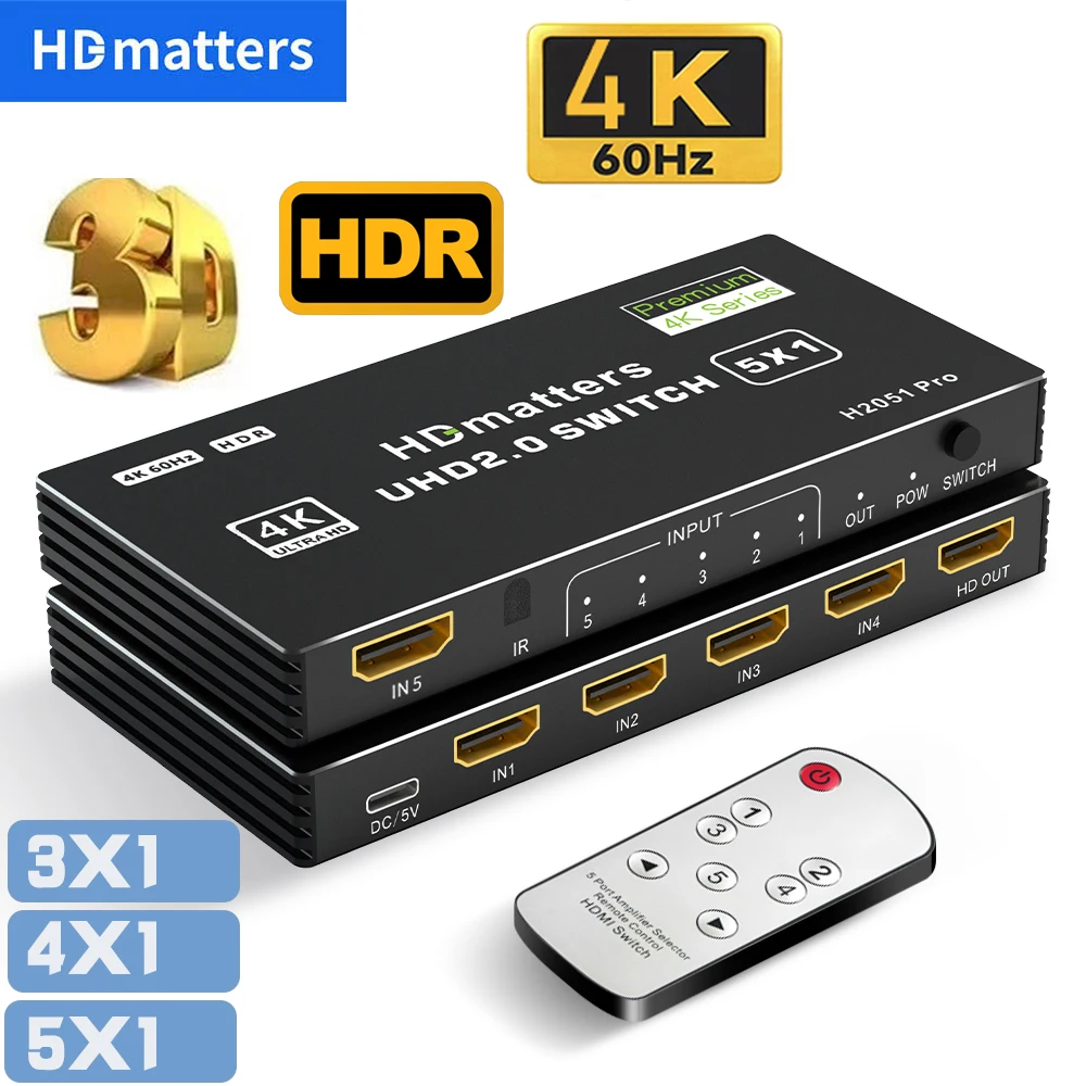 Hdmi Switch 4K 60Hz… - image