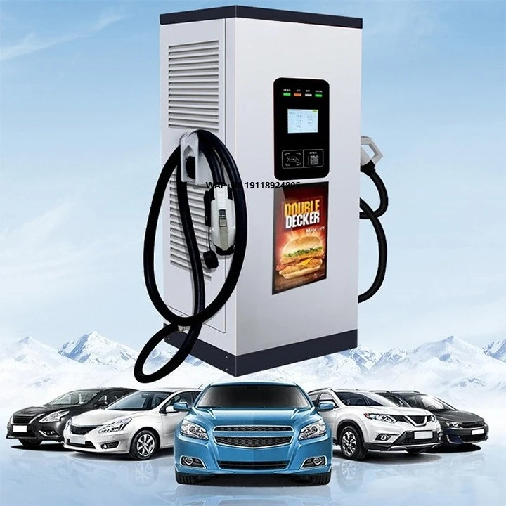 Electric Vehicle Charging Pile with Floor-Mounted Plug Metal Sheet Fabrication High Visibility Charging Stations
