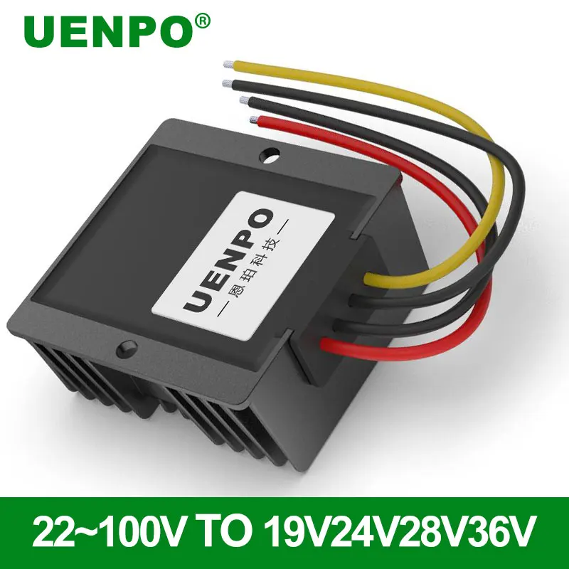 24V 36V 48V 60V 72V 80V 90V to 24V 28V 36V 19V 15A 20A 25A DC-DC Power Converter Step-Down Module Transformer Car Power Supply