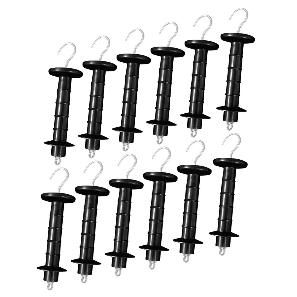 AS60-12 Pcs Insulated Fence Plastic Gate Handle Insulated Spring Tension For Pasture Gates Replacement Accessories For Fencing
