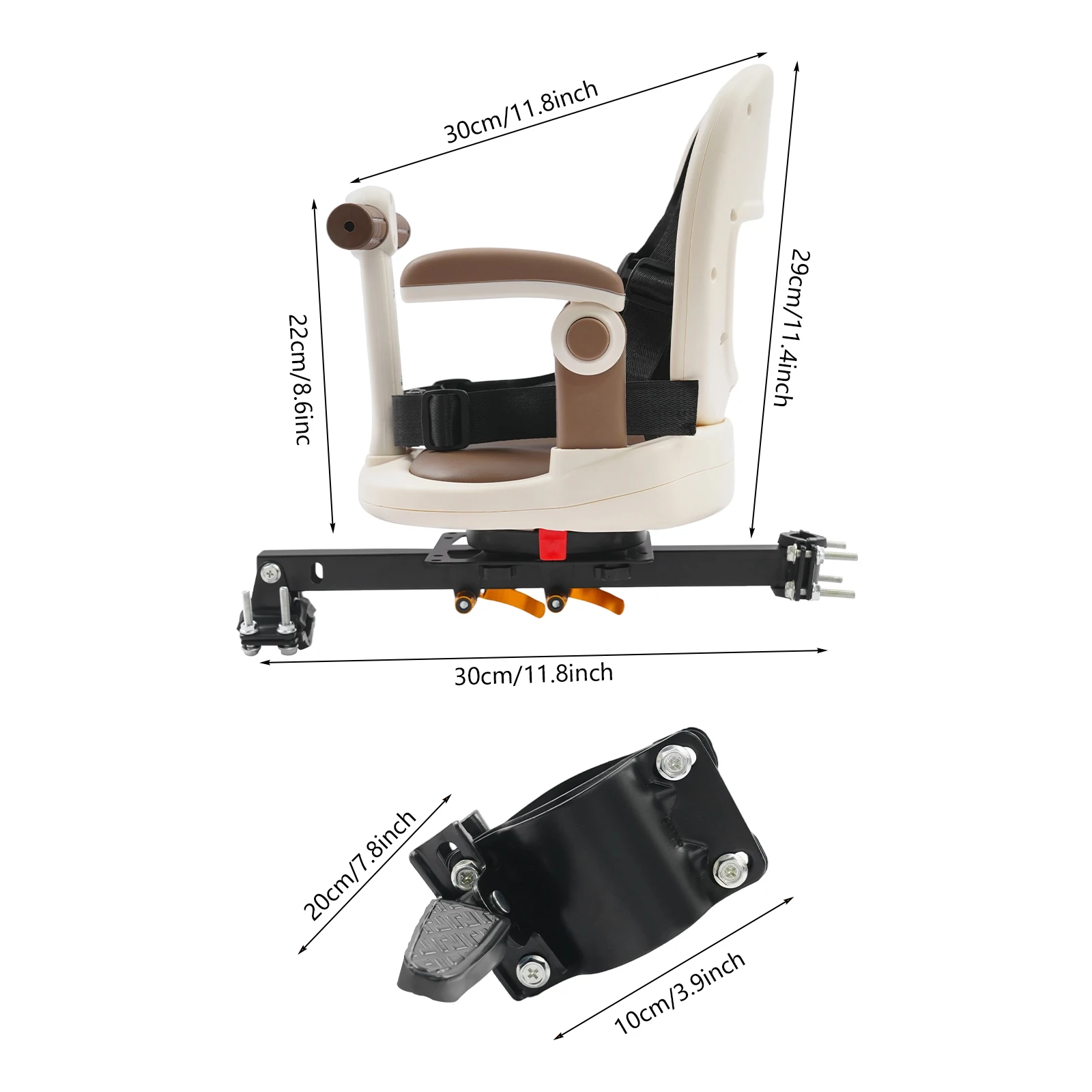 

Bike Child Seat Front Bicycle Seat for Children Children's Bicycle Seat 30*29cm/11.81*11.4in