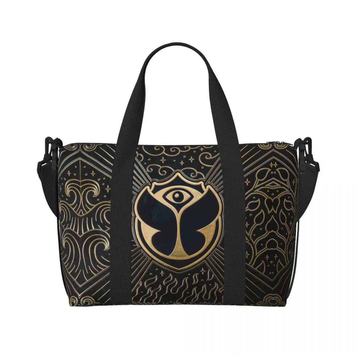 Custom Tomorrowland Beach Tote Bag Women Belgian Electronic Dance Music Festival Big Compartment Gym Beach Travel Bags