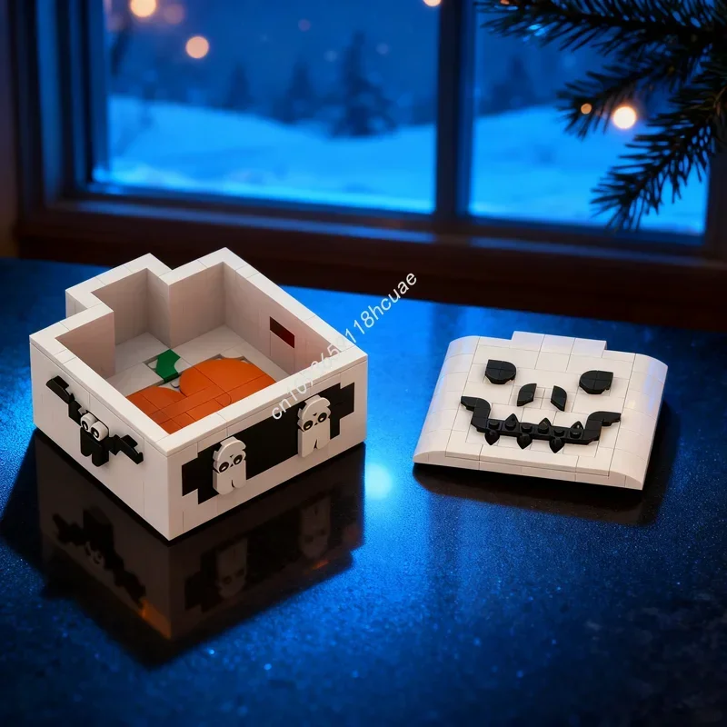 

283pcs MOC Halloween Skeleton Box Model Building Blocks Architecture DIY Idea Festival Gifts Education Brick Toys Birthday