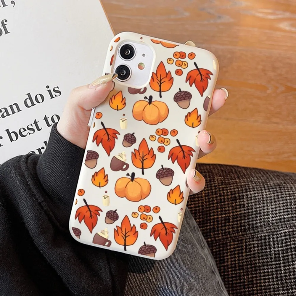 Halloween Phone Case Soft Solid Color For iphone 14 11 12 13 mini pro max 7 8 plus 6 6s x xs max xr