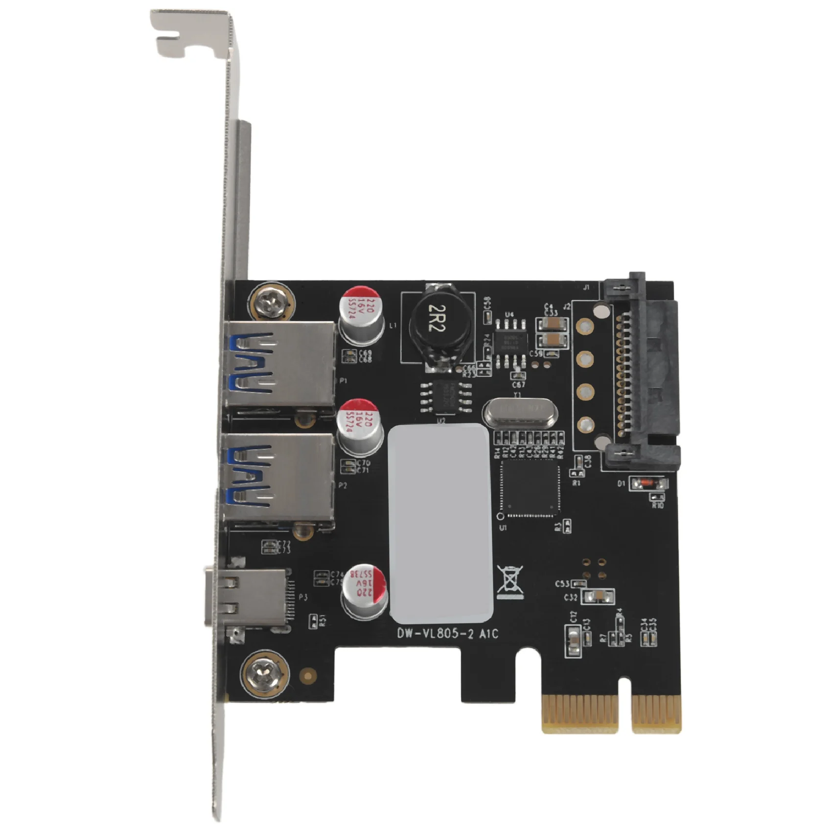 AEE7-Usb 3.1 نوع C Pcie بطاقة التوسعة Pci-E إلى 1 نوع C و 2 نوع A 3.0 Usb محول Pci Express تحكم Hub للكمبيوتر المكتبي