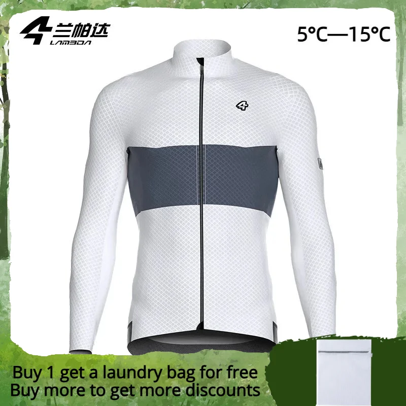 LAMEDA Cycling Jacket Fleece Long Sleeve Warm Cycling Jersey High Elasticity Men Cycling Clothes For Men