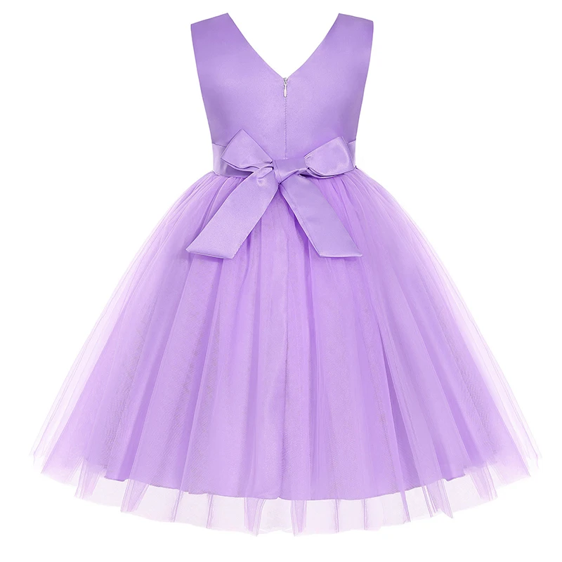 Good Quality Sequin Girls Dress Summer Sleeveless Fashion Floral Puffy Dress Performances Little Princess Dresses For 3-10 Years