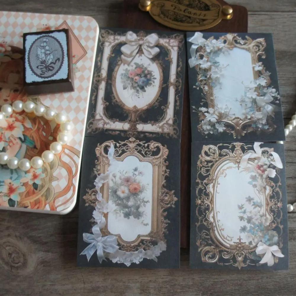 

30 Sheet Rococo Style Bouquet Frame Background Design Craft Paper Gift Decoration Scrapbooking Handmade DIY