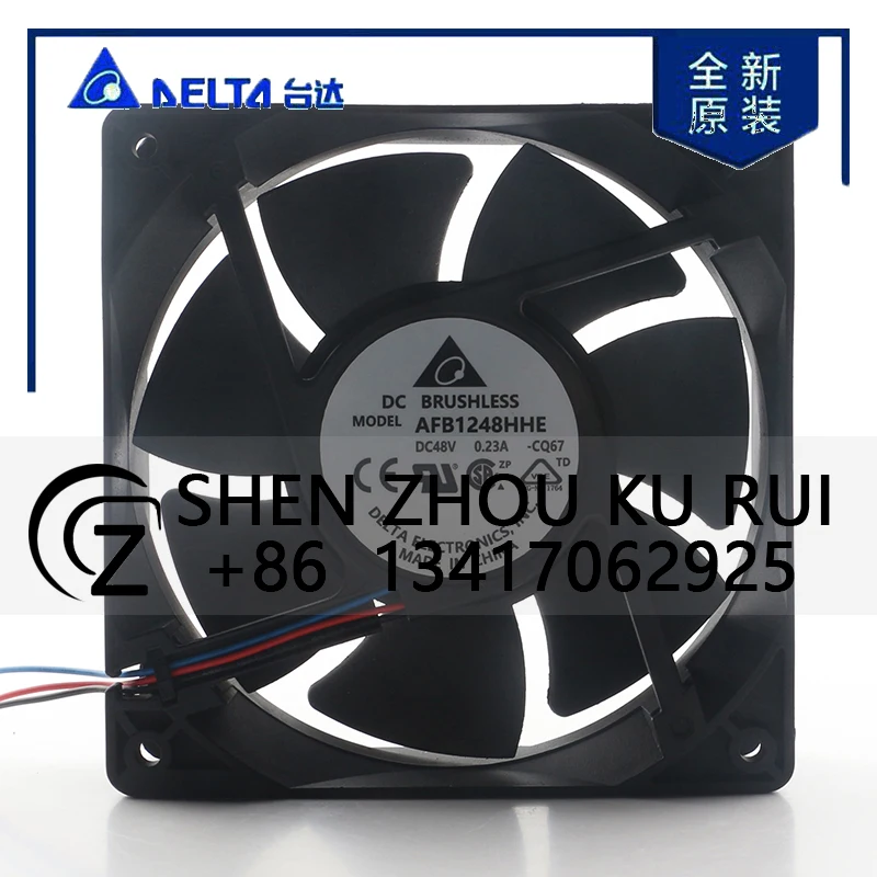 

Delta 12V 24V DC 48V 0.23A AC EC 12038 120x120x38MM 12CM Ball industrial Computer Equipment Inverter AFB1248HHE-CQ67 cooling fan