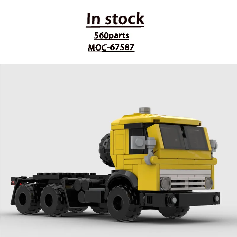 

MOC-67587 New Classic Semi-Truck Building Block Model 560 Parts Creative Boys Children's Birthday Building Block Toy Gift