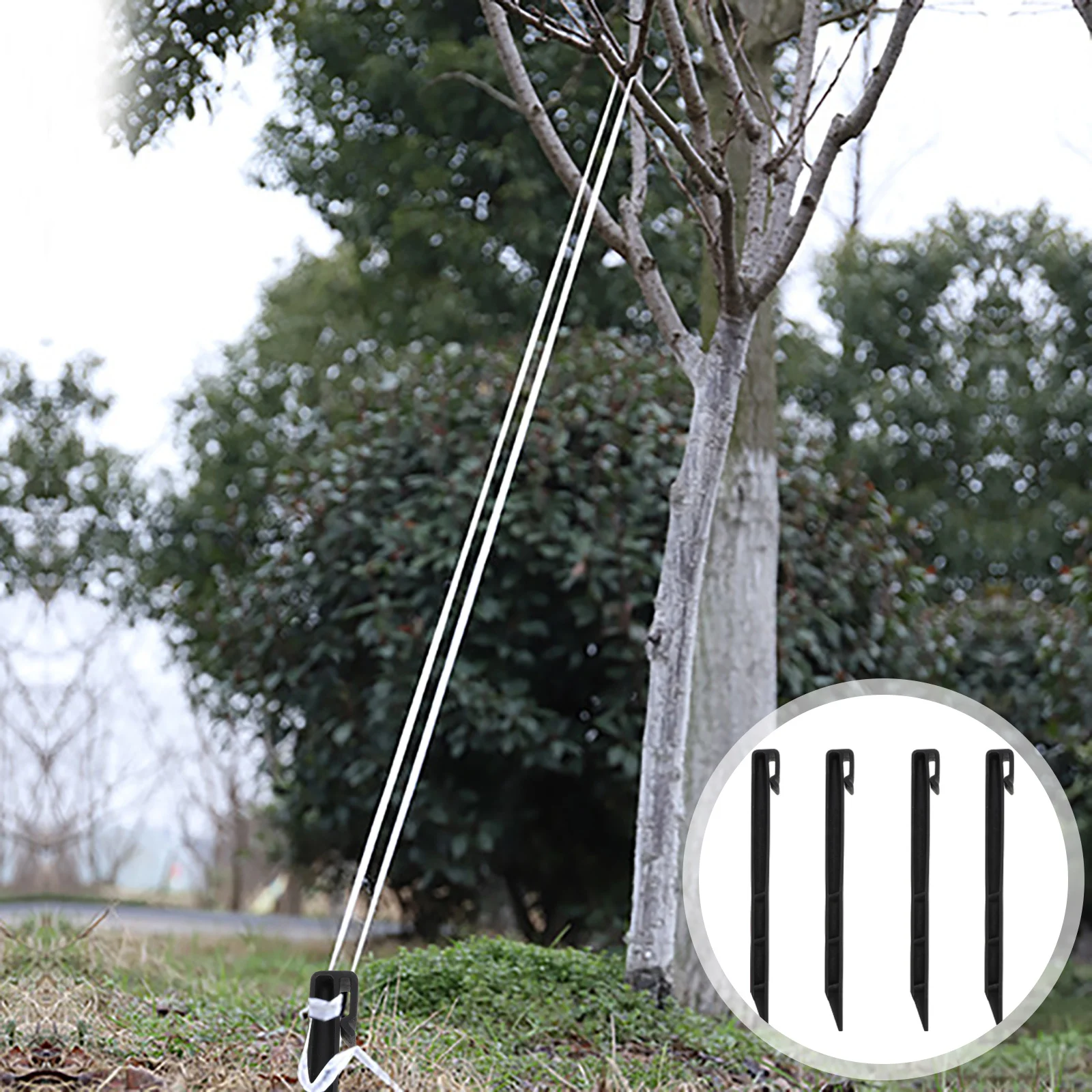 

20Pcs Plastic Garden Ground Stakes Heavy Duty Gardening Stakes for Outdoor Lawn Plastic Ground Spikes Replacement