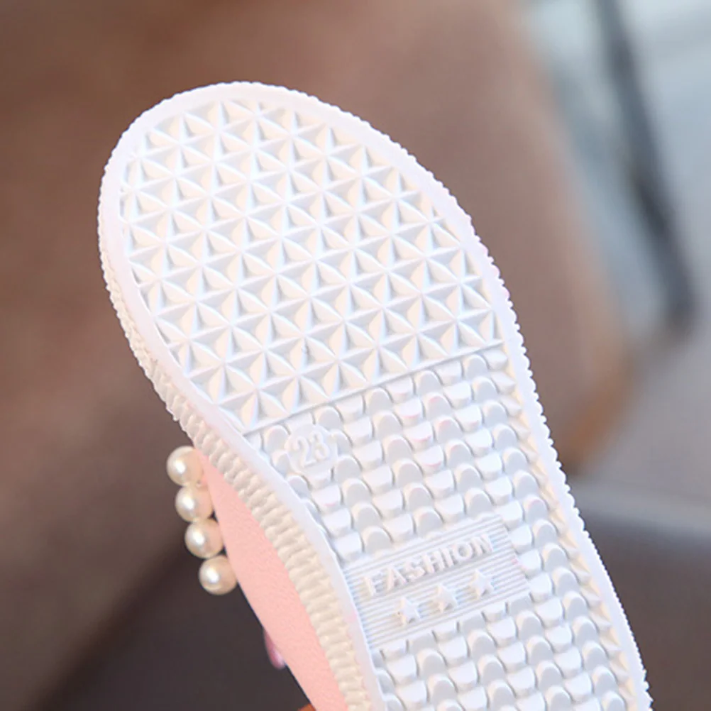 

Girls Ear Princess Imitation Pearl Shoes Toddler Kids Sneaker Size 24 Soft Breathable Comfortable Girls Shoes