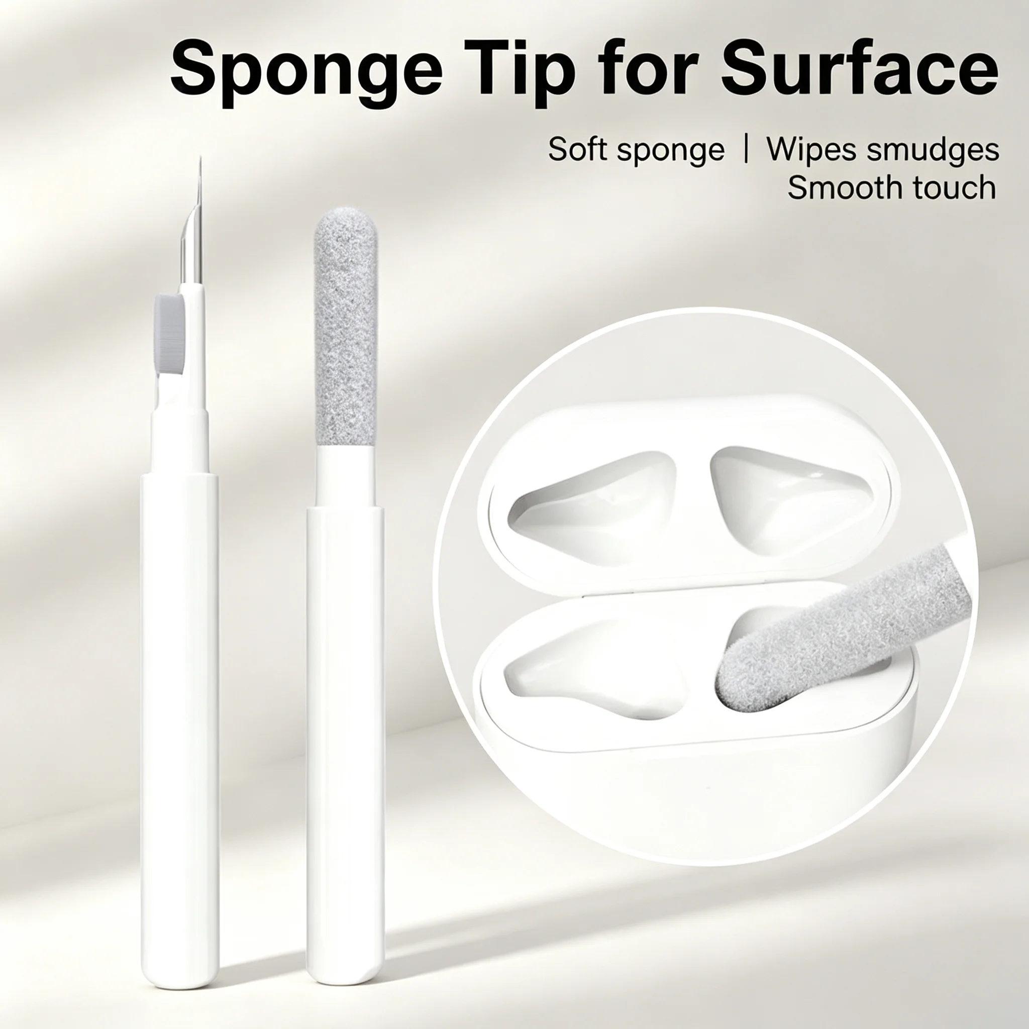 Multifunctional Earbud Cleaning Pen Soft Brush & Metal Tip, Clean Charging Case, Scratch‑Free Dust Remove