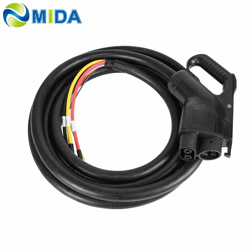 MIDA 200A CCS1 Combo 1 DC Charging Plug With 5 Meters Cable 200kW 1000V for CCS1 DC Charging Station