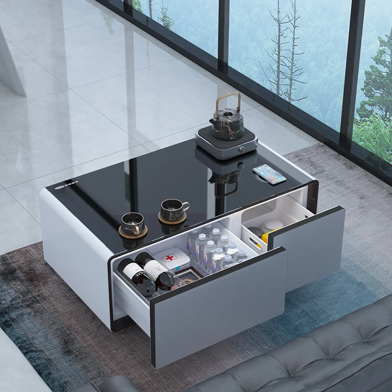 2026 New Furniture Smart Mini Table With Fridge Drawer For Living Room
