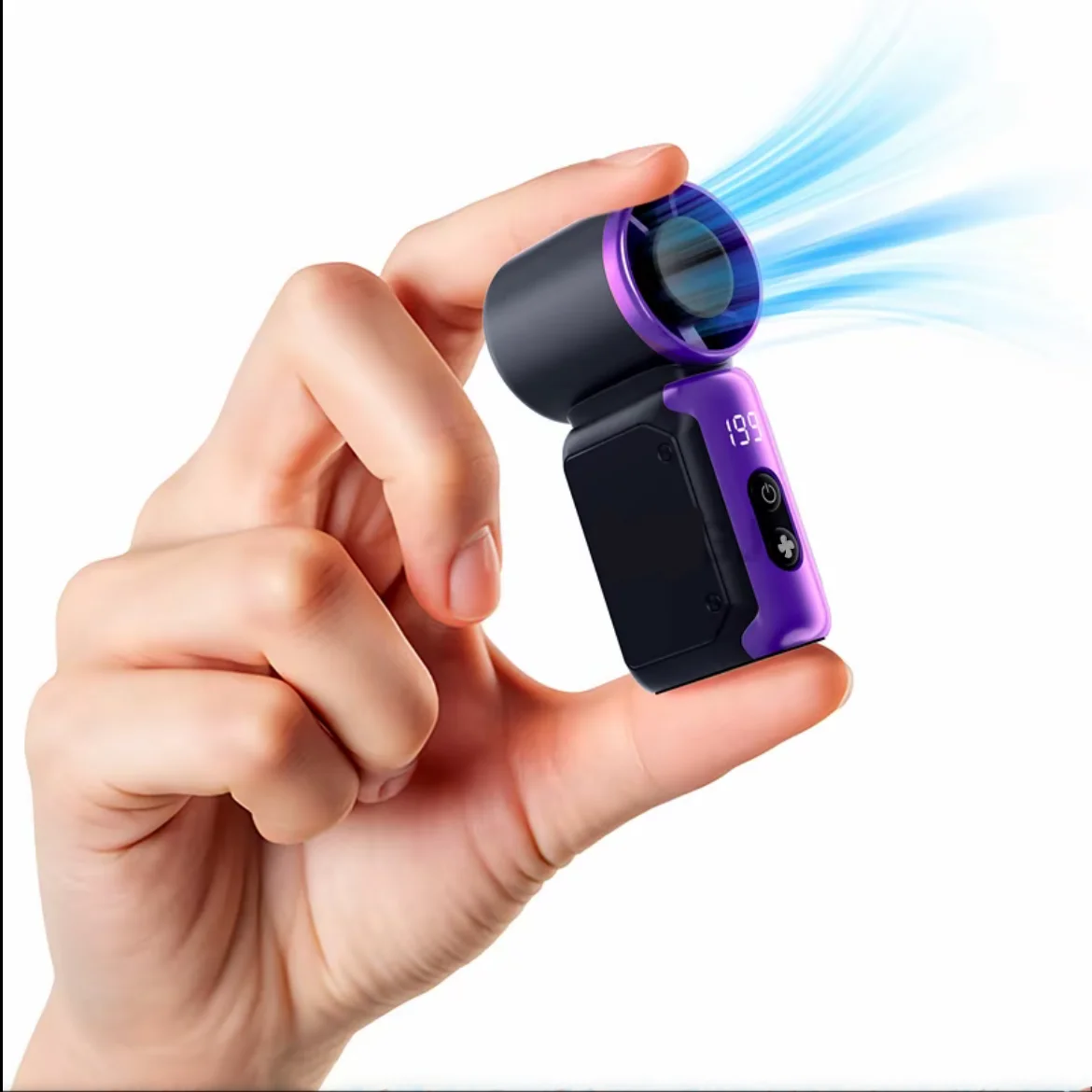 Mini ventilateur électrique portable silencieux sans pales, adapté pour l'extérieur, les voyages et le bureau, accessoires de voyage