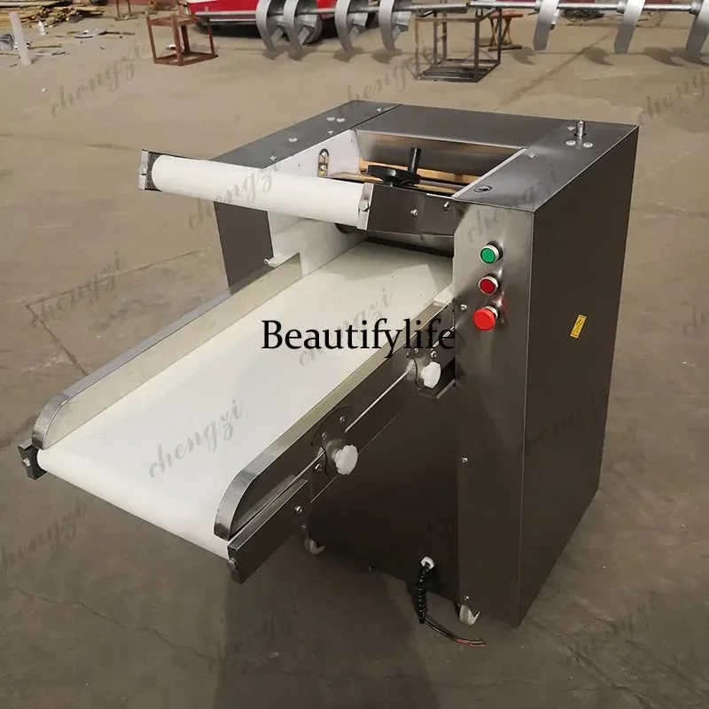 AB03Commercia Dough Pressing Machine Automatic Steamed Bread Stainless Steel Folding Noodle Conveyor Belt Kneading Roller Electr