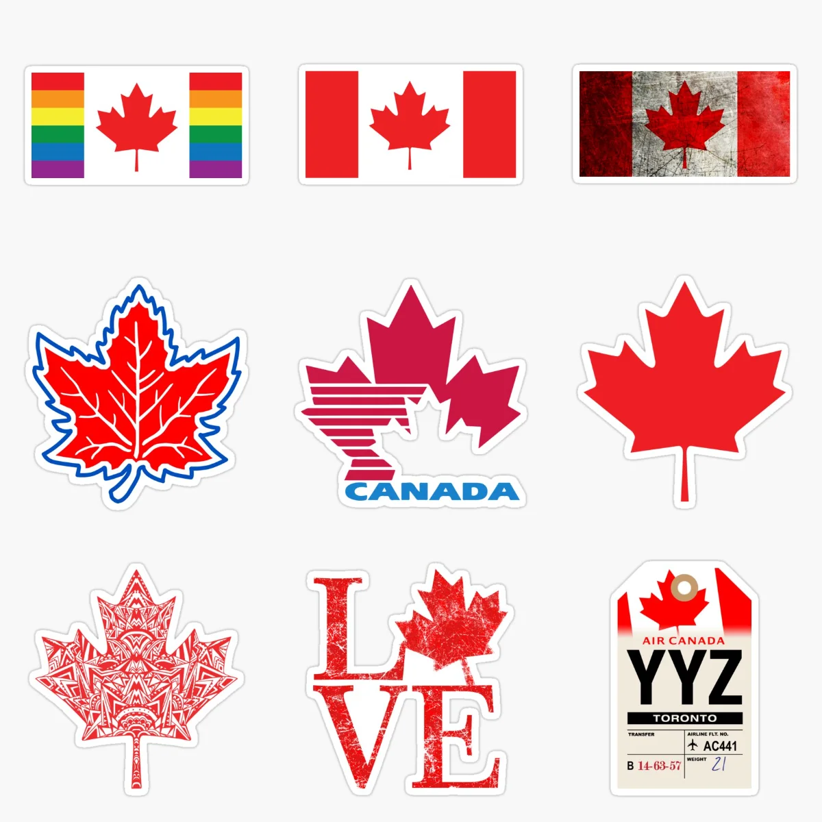 

TORONTO CANADA Maple Leaf Scenery Travel Car Sticker Vinyl Self-adhesive Decorative Decal