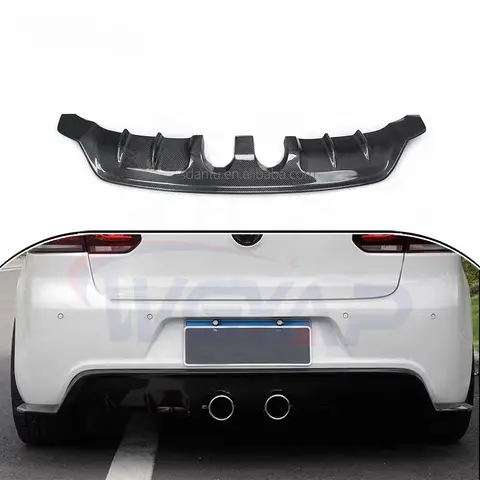 WGYAP Carbon Fiber Rear Bumper Diffuser Lip Custom Car Bumper For Volkswagen Golf 6 MK6 R20 EXOT