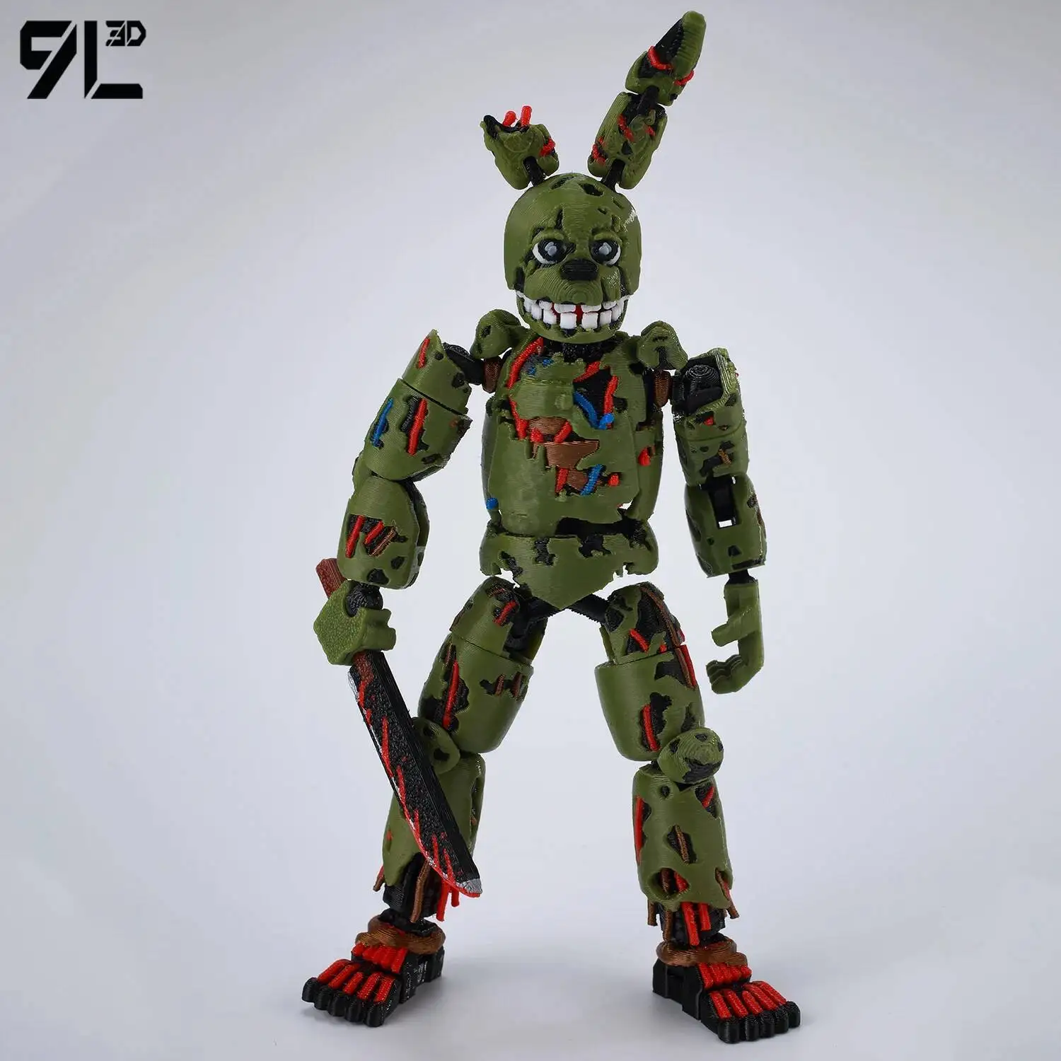 9L3D Dummy13 Lucky13 Bären-Actionfigur Spielzeug Vollbewegliches Anime-Modell Stressabbau Desktop-Dekoration, Horror-Spiel Sammlerstück – Detail 21