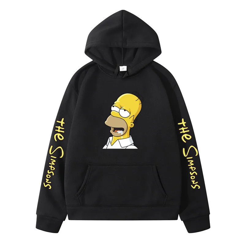 New The Simpsons Hoodie Anime Neighborhood Men\'s Outdoor Casual Long-sleeved Sweater Fashionable Personalized Hooded Sweatshirt