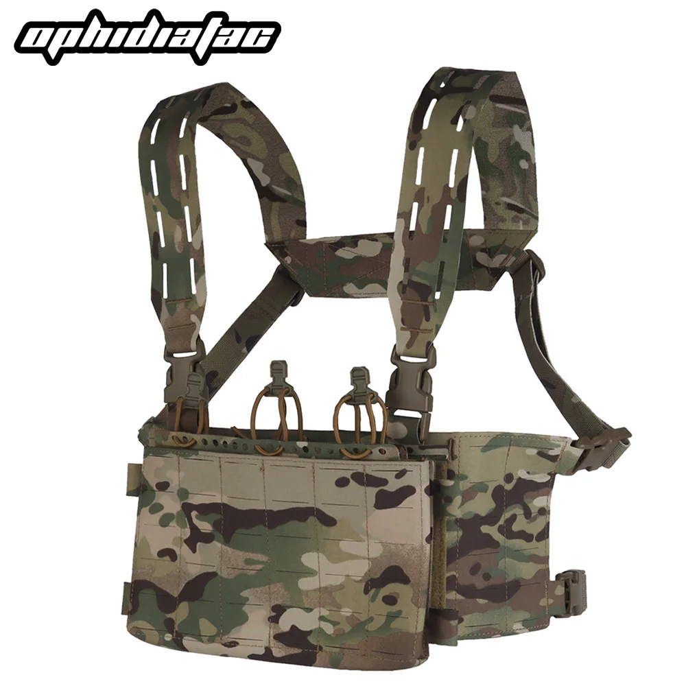 

2 Use Way Durable MOLLE Modular Chest Rig V1 with Triple Mag Pouch for Outdoor Activities CS Game