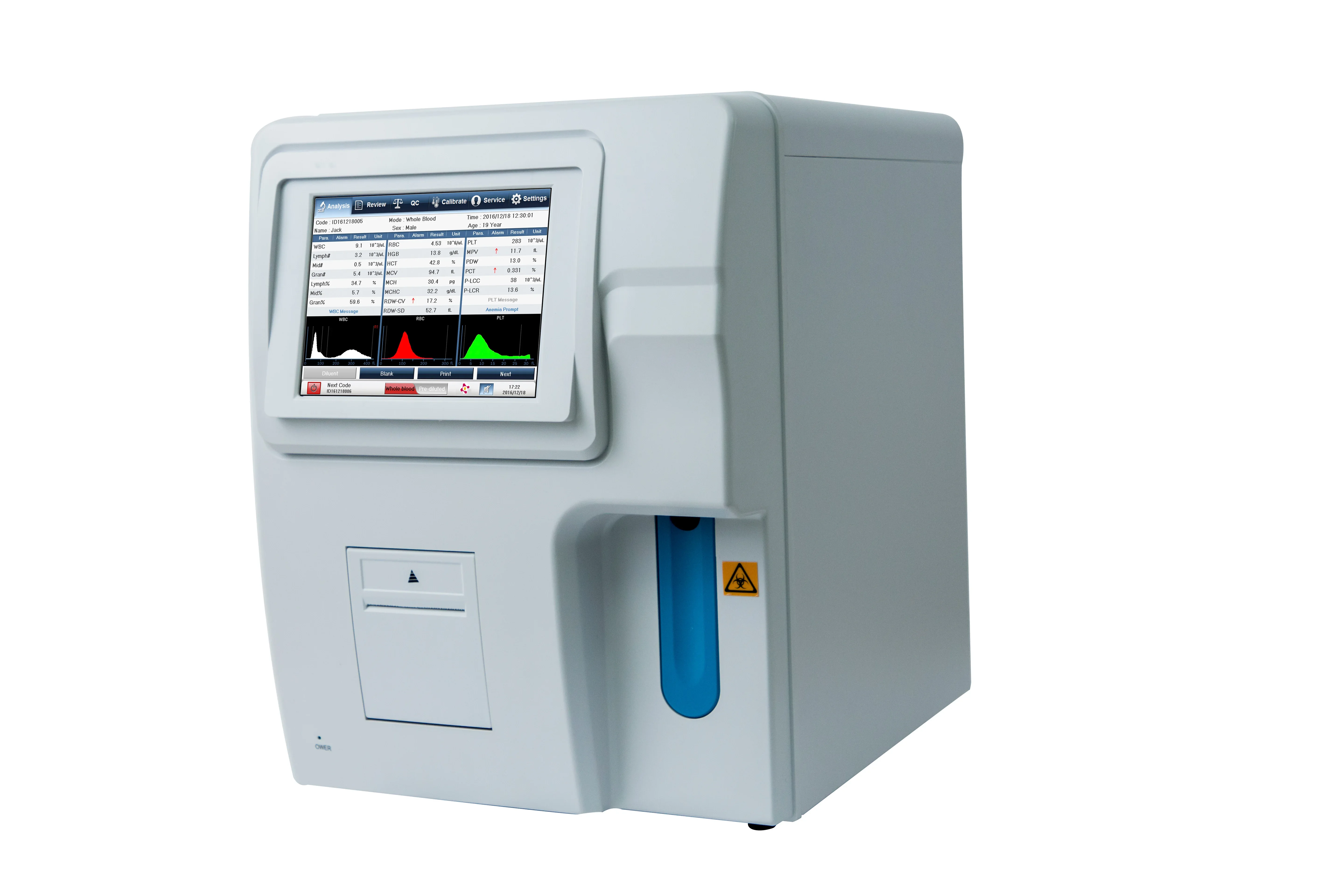 High Quality and Lower Price Automated Bl-ood Analyzer Hospital 3-part bl-ood Hem-at-ology Analyzer for Human and Vet