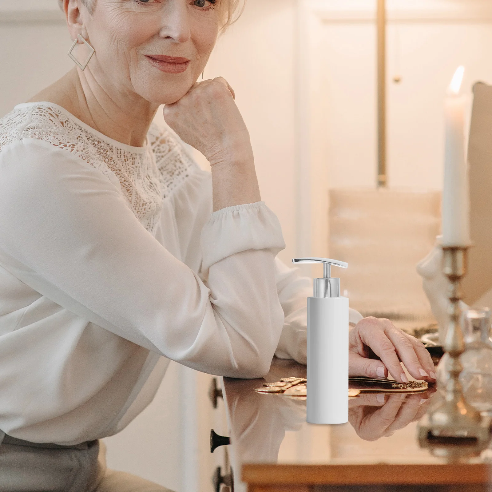 

2Pcs Stainless Steel Pump Head for Refillable Bottles Leak-Proof Liquid Pump Dispenser for Shampoo Lotion Body Wash Mason Jar