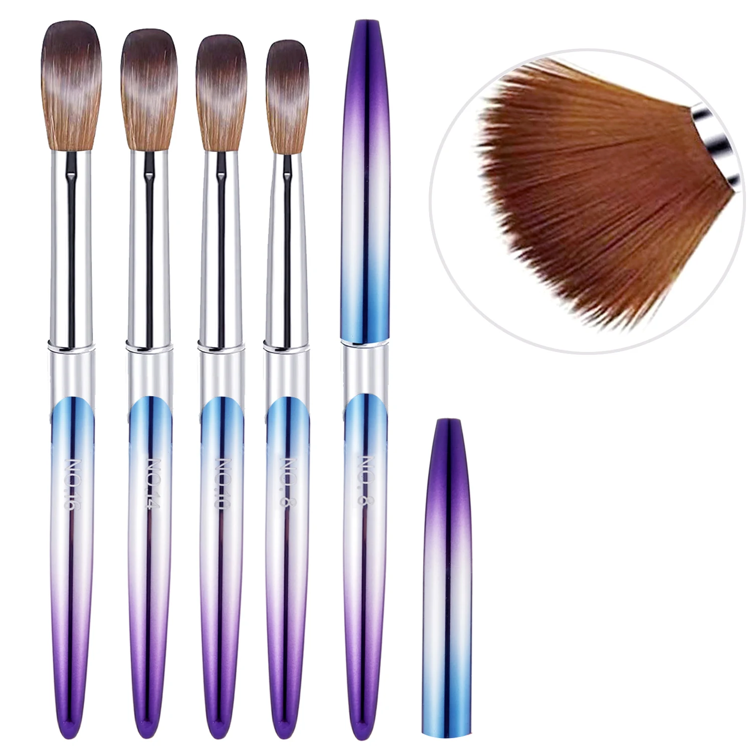 Acrylic Nail Brush Set - 3D Builder Gel Brush and Drawing Pen for Salon-Quality Manicures at Home