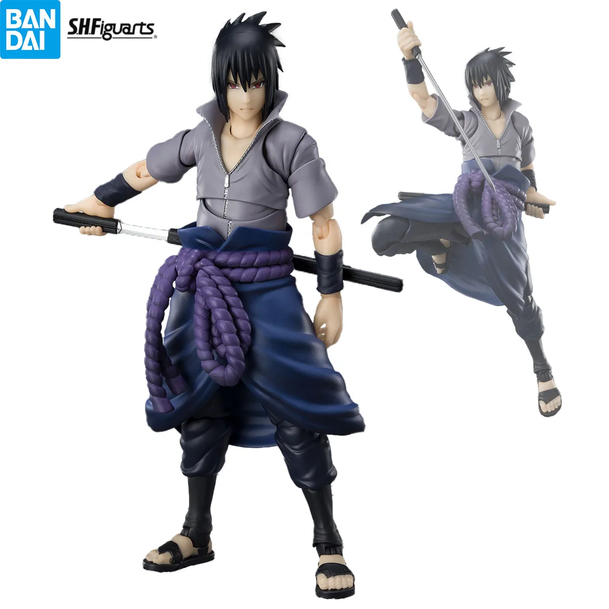 In Stock Original Bandai Spirits S.H.Figuarts Naruto Shippuuden Uchiha Sasuke He Who Bears All Hatred Anime Figure Action Figure