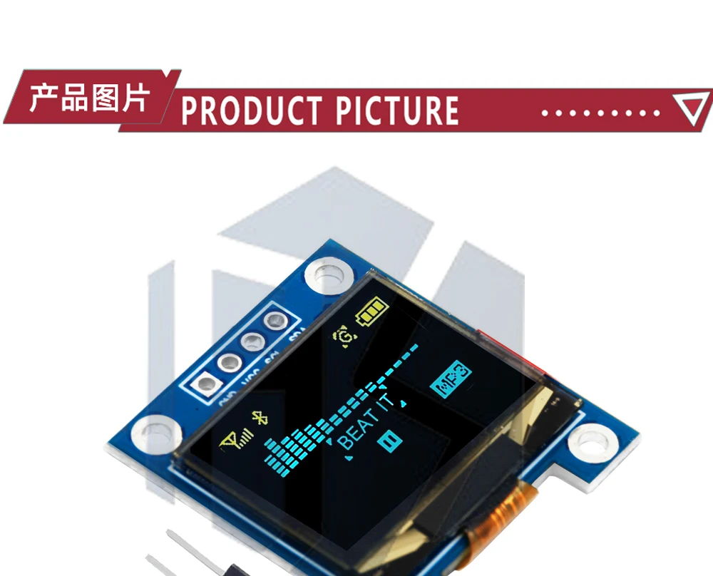 1~10PCS 0,91 Zoll OLED-Modul 0,91' Weiß Blau Gelb OLED 128X32 OLED LCD LED-Anzeigemodul 0,91' IIC-Kommunikation EGBO – Detail 12