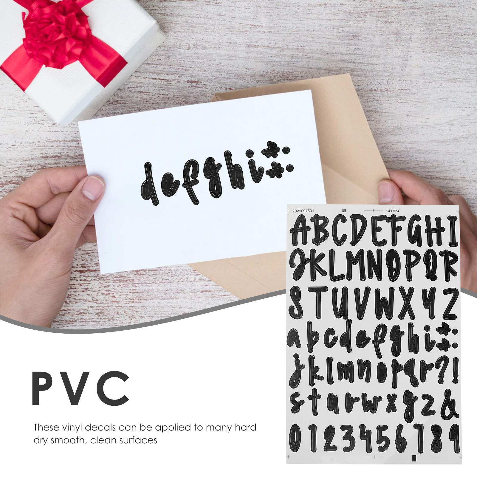 

10 Sheets Alphabet Vinyl Stickers PVC Material Easy Peel Adhesive Letters Numbers Decor Mailbox DIY Waterproof Durability