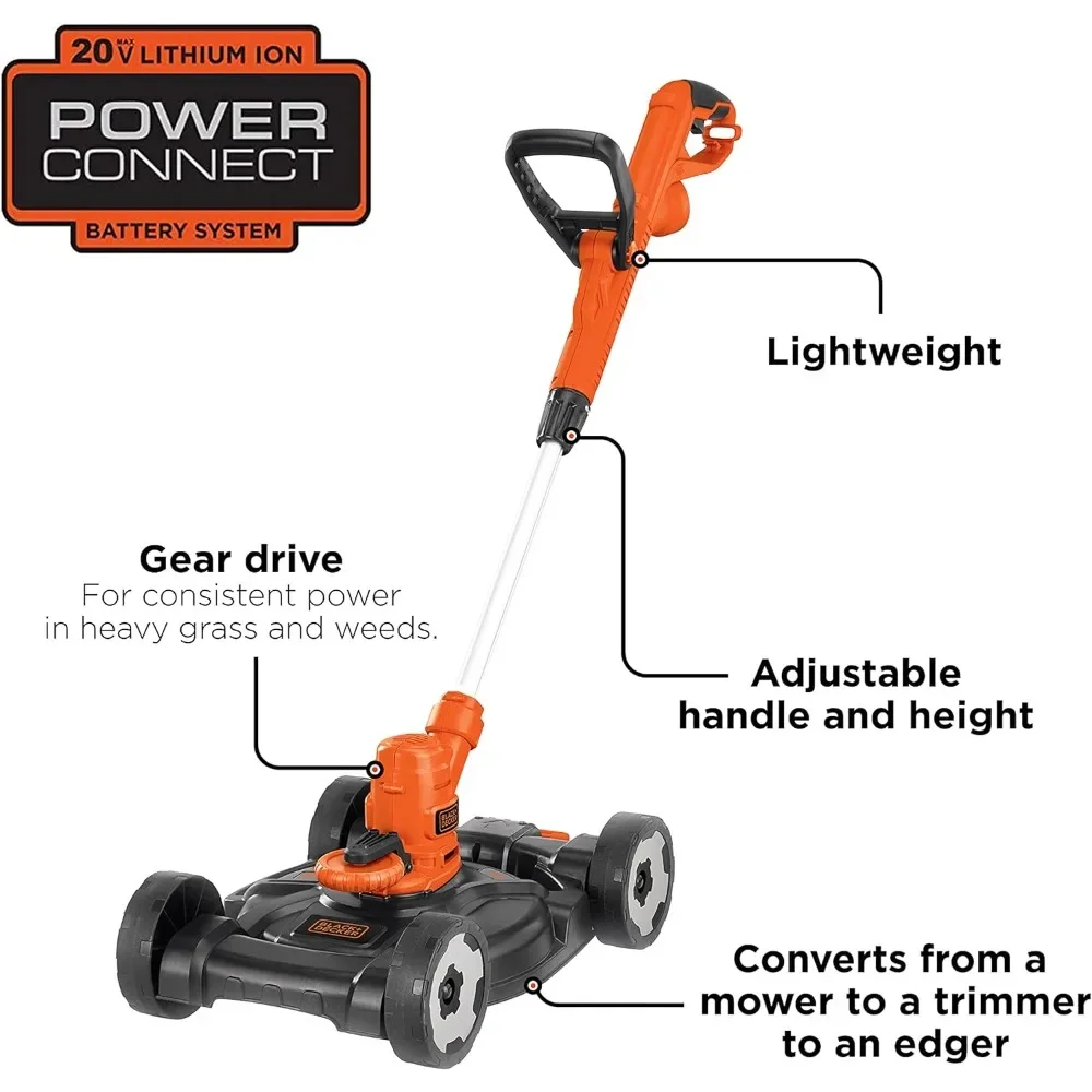 Imagem -02 - Black+decker Aparador de Cordas Edger e Cortador de Grama em 65 a 12 Polegadas com Fio Mte912