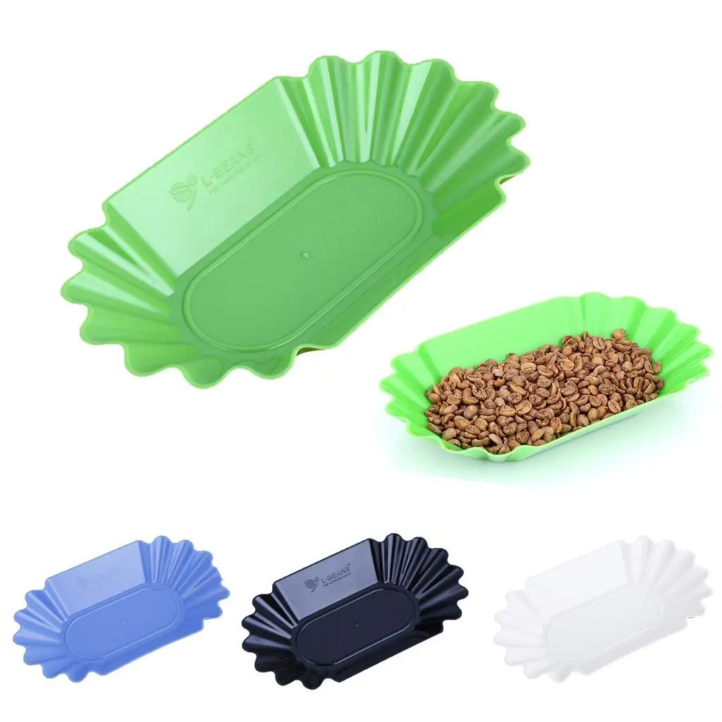 Food Safe PP Plastic Tray Oval Serving Plate for Coffee Beans Snacks Canteen Kitchen Use