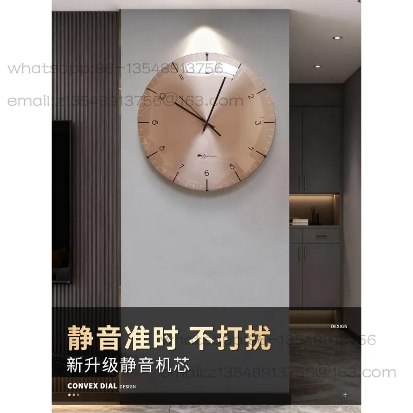 Wall clock is simple and high-end atmosphere hanging on the wall, light luxury clock art living room modern high-end