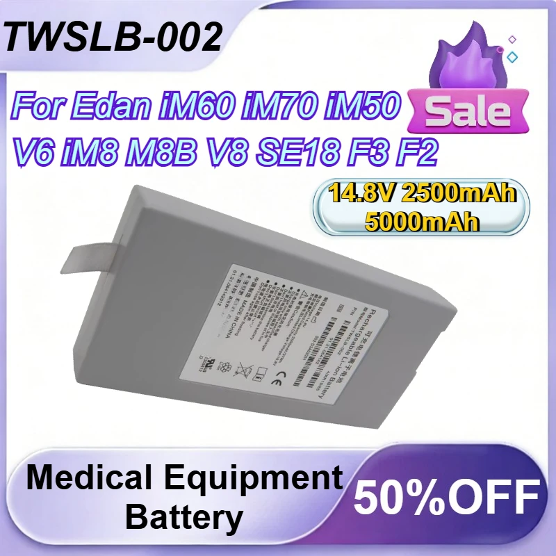 

TWSLB-002 14.8V 2500mAh 5000mAh Replacement Medical Equipment Battery for Edan iM60 iM70 iM50 V6 iM8 M8B V8 SE18 F3 F2