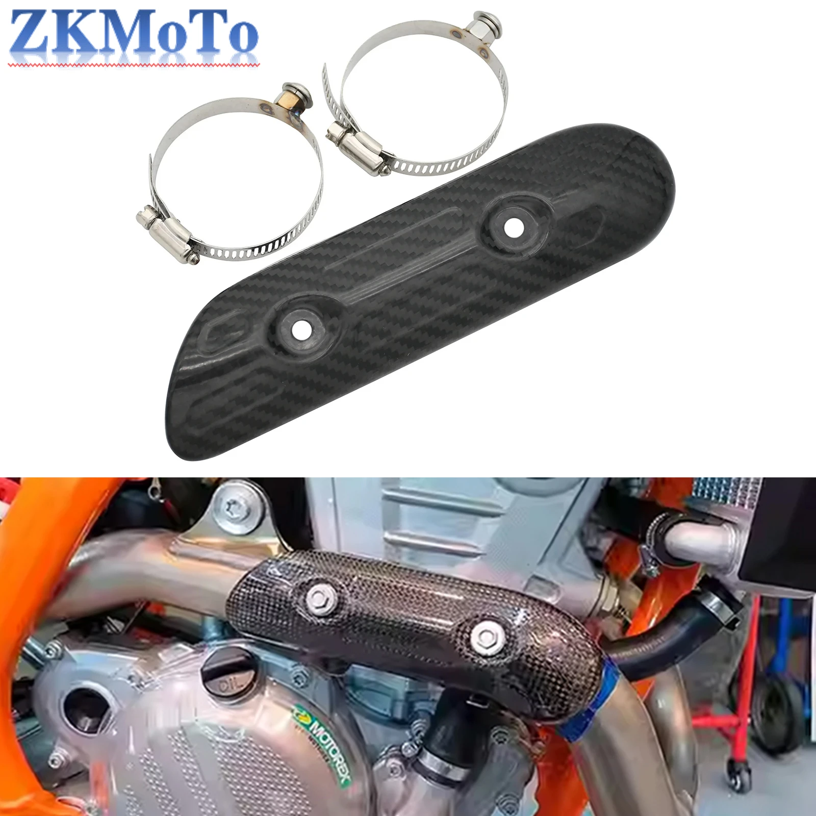 Motosiklet Güçlendirme Egzoz Borusu Isı Yalıtımı Koruyucu Kapak KTM EXCF EXC SXF 250 350 400 450 500 2007 2008 2009-2023