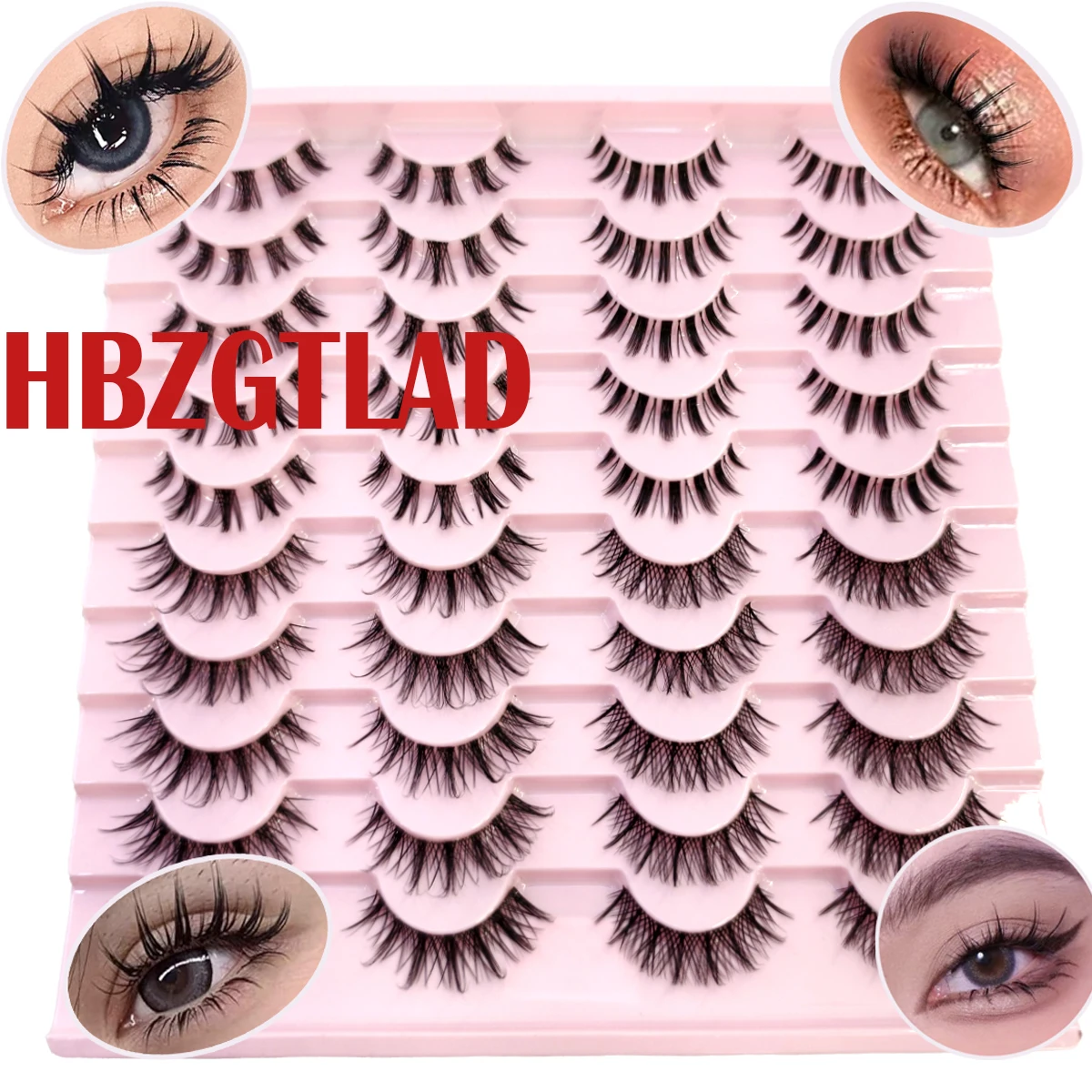 3DFaux 20 Paar schlanke und weiche Nerzwimpern, natürliche falsche Wimpern, dramatische Volumenwimpern, Wimpernverlängerung, Make-up für Schönheit