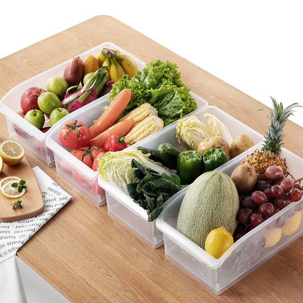 

3Pcs Drawer Type Refrigerator Organizer Storage Box Front Handle Design Freezer Fruit Storage Container Case Fridge Fruit Box