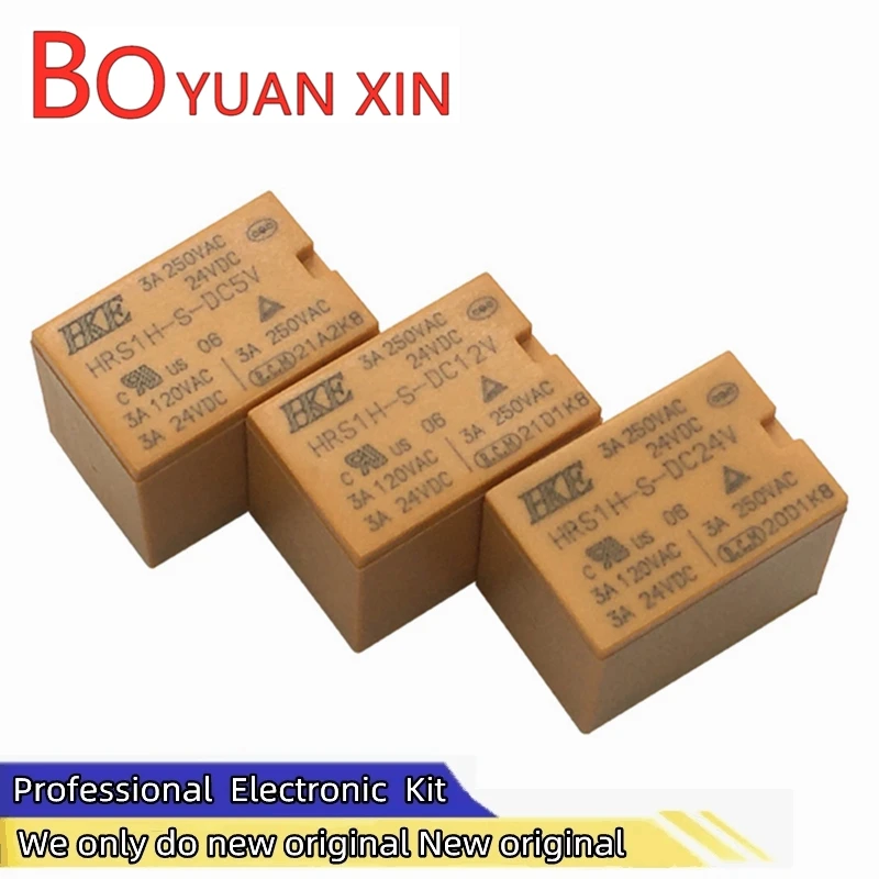 

New original 3A HRS1H-S-DC5V12V-24V HKE relays A set of 6 conversion pins 4100F 12VDC Small high sensitivity relay