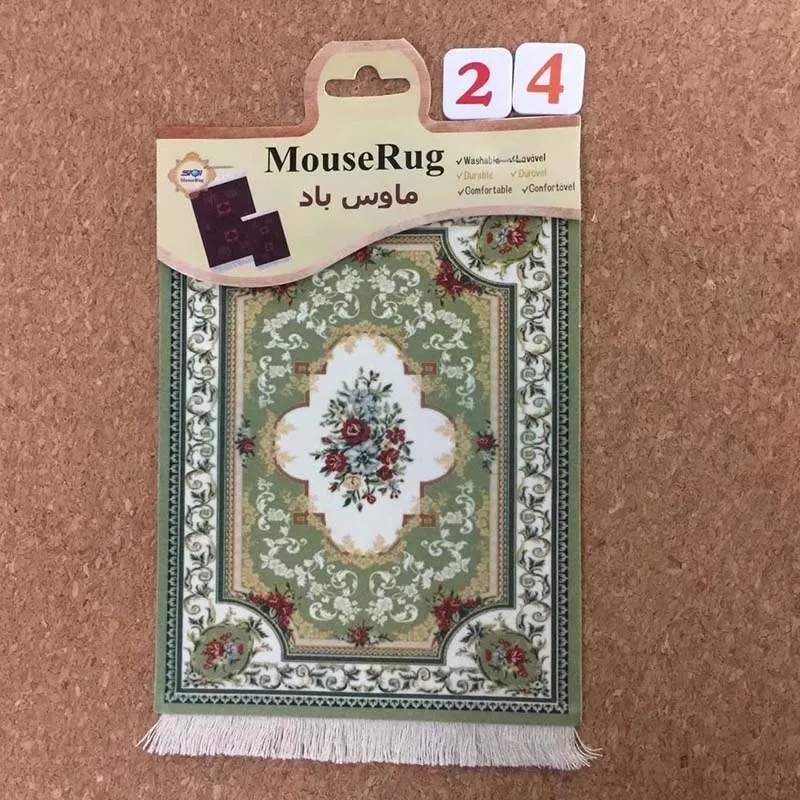 Beautiful Mini Persian Carpet Mouse Pad Desk Computer Notebook Mouse Mat Tea Coaster Pet Pad Multifunctional Anti-slip Desk Pad